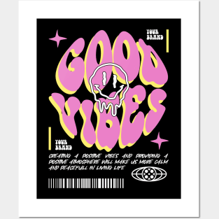 Good Vibes Positive Vibes Happy Shirt For Happy People Posters and Art